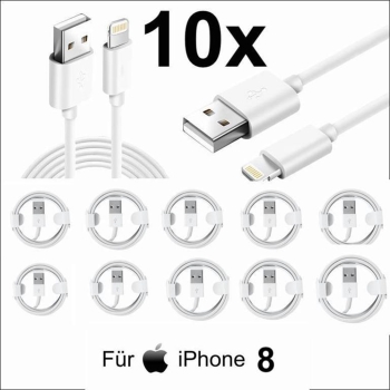 10x iPhone 8 Lightning auf USB Kabel 1m Ladekabel
